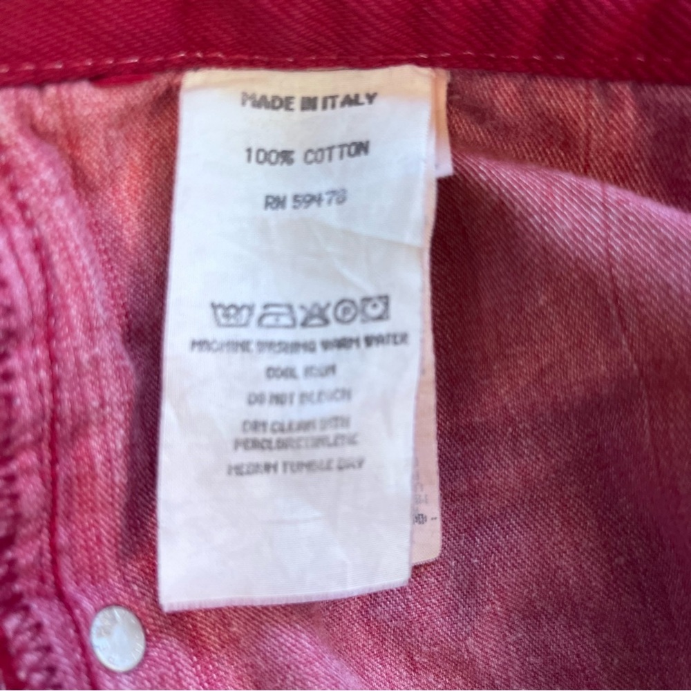 Replay Vintage M909 Straight Leg Jeans in Red Size 31 Waist - Picture 10 of 12